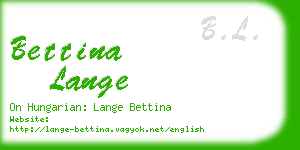 bettina lange business card